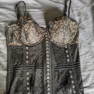 Victoria's Secret Black Lace Corset Top Sz 36C